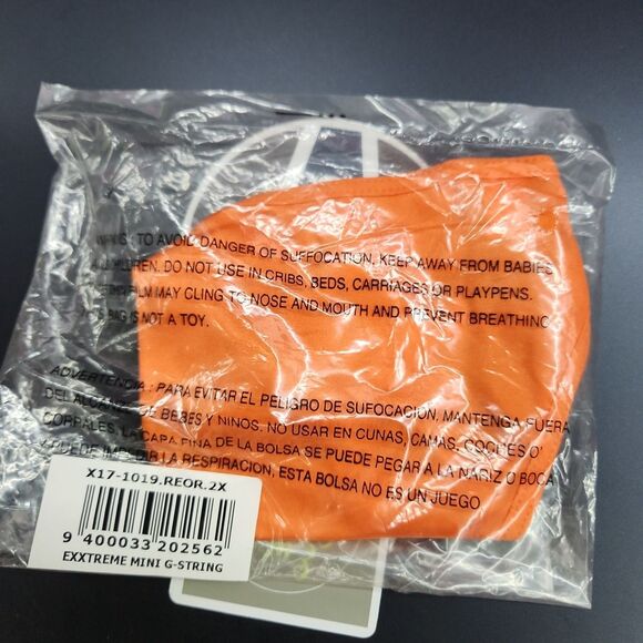 NWT Frederick’s of Hollywood Orange Exxtreme Mini G-String (Size 2X) - Picture 4 of 5